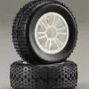 Associated Associated 21253 Fr Spoke Whl/Tire/Insert Mntd Wht 18B(2)