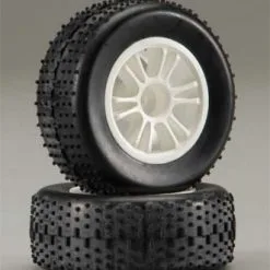 Associated Associated 21253 Fr Spoke Whl/Tire/Insert Mntd Wht 18B(2)
