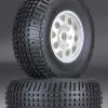 Associated Associated 9810 Tire/Wheel Front Silver SC10 (2)