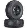 Associated Associated 9813 Tire/Wheel Rear Black SC10 (2)