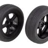 Associated Associated DR10 Front Wheels And Drag Tires, Mounted
