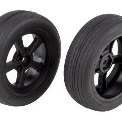 Associated Associated DR10 Front Wheels And Drag Tires, Mounted