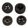 Associated Associated DR28 Front/Rear Wheels And Tires, Mounted (2)