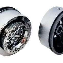 Associated Associated Drag Rear Wheels, 2.2" / 3", 12 Mm Hex, Blk Chrome