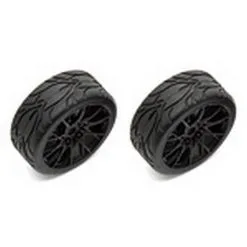 Associated Associated Lexus RC F Wheels/Tires Mounted, Black