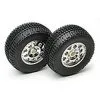 Associated Associated SC10 Tires/Wheels Combo, Chrome Wheels, Non-hex