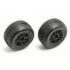 Associated Associated Standard Spoked Wheels, Black With Mini-Pin Tire