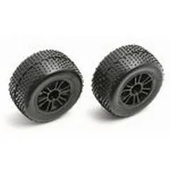 Associated Associated Standard Spoked Wheels, Black With Mini-Pin Tire