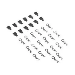 Duratrax Duratrax 1/10 Body Clips (20)/Rubber Pull Tabs (12)