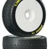 Duratrax Duratrax 1/8 Lineup Buggy Tire C2 Mounted White (2)