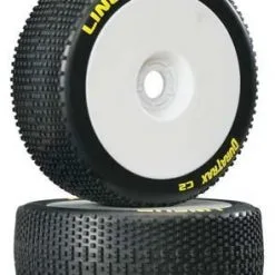 Duratrax Duratrax 1/8 Lineup Buggy Tire C2 Mounted White (2)