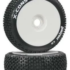 Duratrax Duratrax 1/8 X-Cons Buggy Tire C2 Mounted White (2)