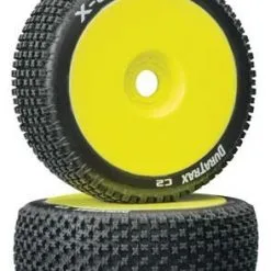 Duratrax Duratrax 1/8 X-Cons Buggy Tire C2 Mounted Yellow (2)
