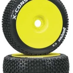 Duratrax Duratrax 1/8 X-Cons Buggy Tire C3 Mounted Yellow (2)