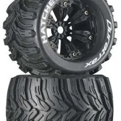 Duratrax Duratrax Hatchet MT 3.8" Mounted 1/2" Offset Black (2)