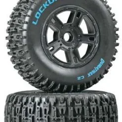 Duratrax Duratrax Lockup SC Tire C2 Mounted Black Front SC10 (2)