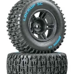 Duratrax Duratrax Lockup SC Tire C2 Mounted Black Front Slash(2)