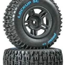 Duratrax Duratrax Lockup SC Tire C2 Mounted Black Rear Slash (2)
