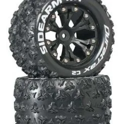 Duratrax Duratrax Sidearm MT 2.8" Mounted 1/2" Offset C2 Blk (2)