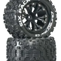 Duratrax Duratrax Six Pack MT 2.8 2WD Mounted 1/2" Offset Blk (2