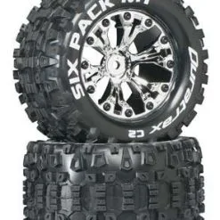 Duratrax Duratrax Six Pack MT 2.8 2WD Mounted Rear C2 Chrome (2)