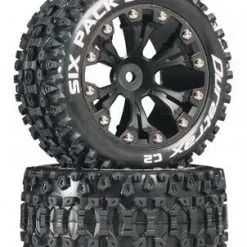 Duratrax Duratrax Six Pack ST 2.8 2WD Mounted Rear C2 Black (2)