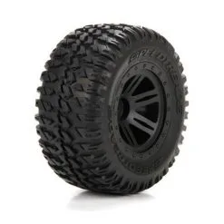 ECX ECX FR/R Tire,Prmnt,Blk Wheel (2):1:10 AMP MT/DB