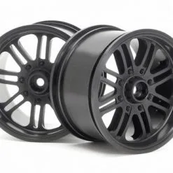HPI HPI 8 Spoke Wheel, Black, 83X56mm, 2pcs, 14mm Hex Hub,