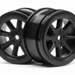 HPI HPI Black Vintage 8 Spoke Wheel, 26mm, 0mm Offset (2pc