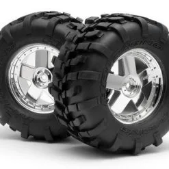 HPI HPI GT Tires, S Compound, Mounted On GT5 Chrome Wheels