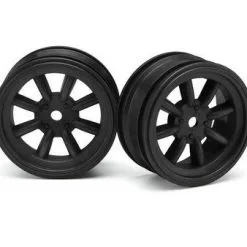 HPI HPI MX60 8 Spoke Wheel, Black, 0mm Offset, (2pcs)