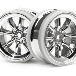 HPI HPI MX60 8 Spoke Wheel, Chrome, 3mm Offset, (2pcs)