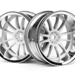 HPI HPI Work XSA 02C Wheel, 26mm, Chrome/White, 9mm Offset
