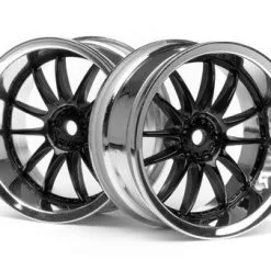 HPI HPI Work XSA 02C Wheel, 26mm-6mm OffSet, Chrome/Black